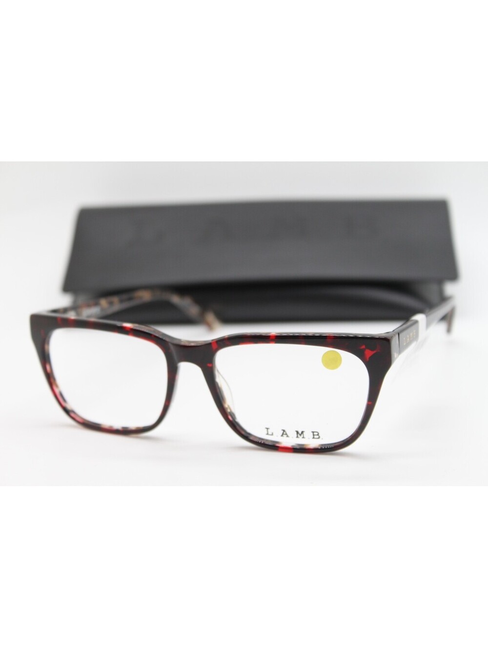 NEW L.A.M.B. LA013 BUR BURGUNDY TORTOISE AUTHENTIC EYEGLASSES W/CASE 53-16